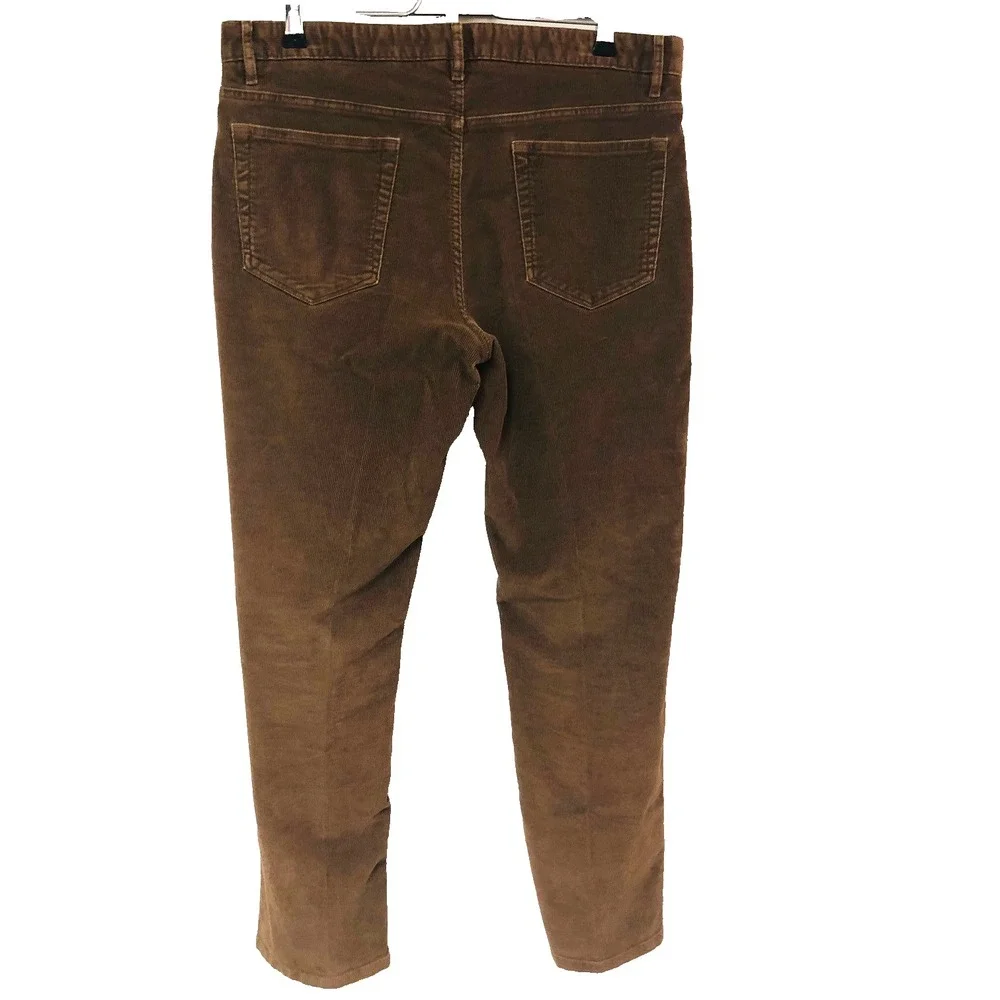Banana Republic Mens Aiden Corduroy Pants 33 Size‎ 36 x 30 Brown Preppy Comfort